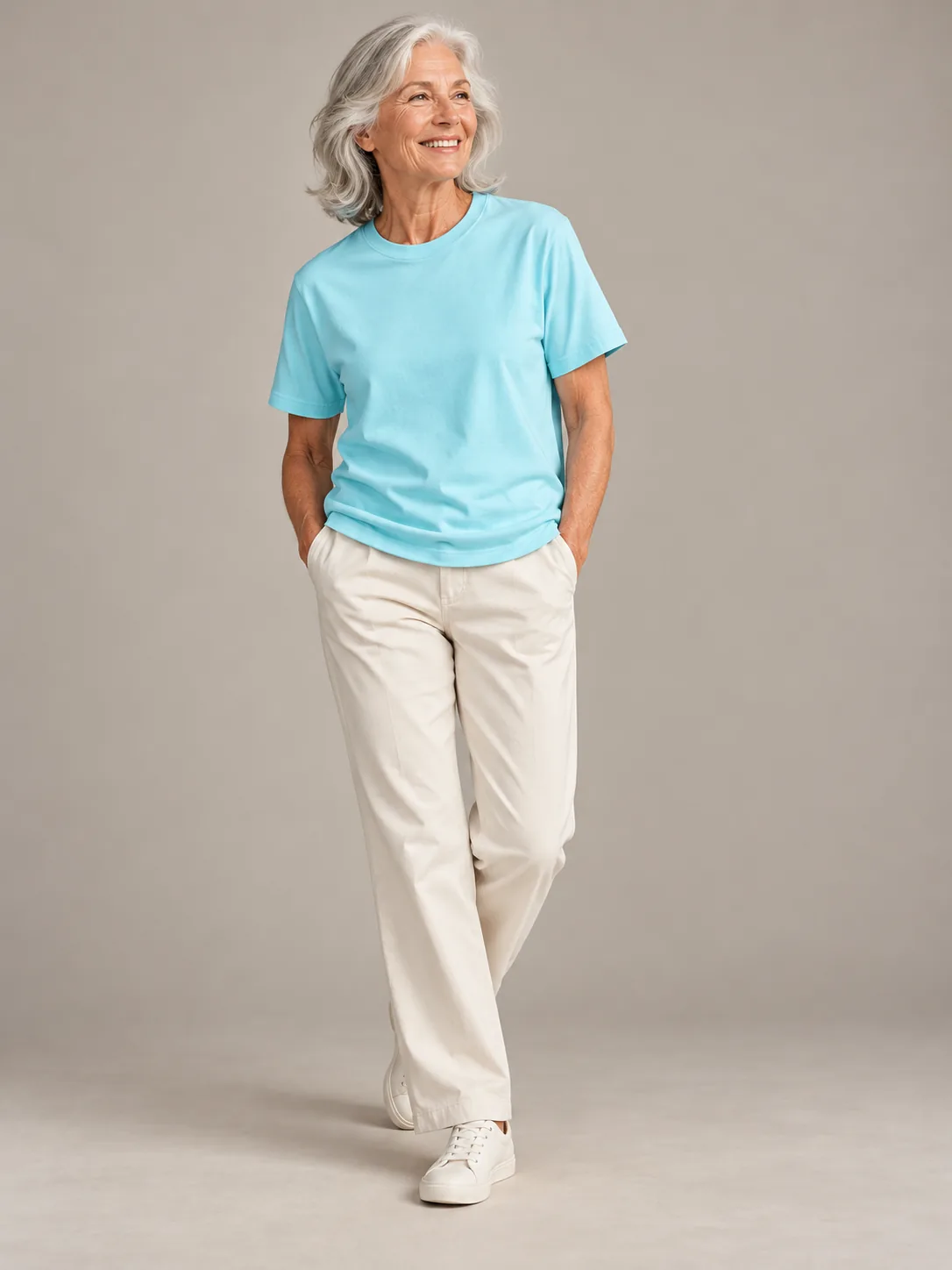 Daybreak Relaxed Tee in Pale Aqua