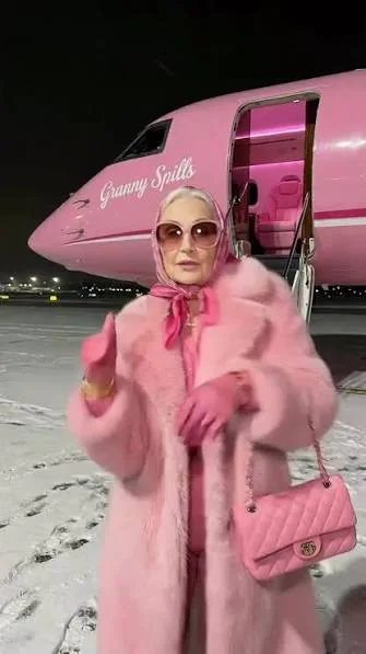 Pink Reverie Faux-Fur Coat in Blush Pink